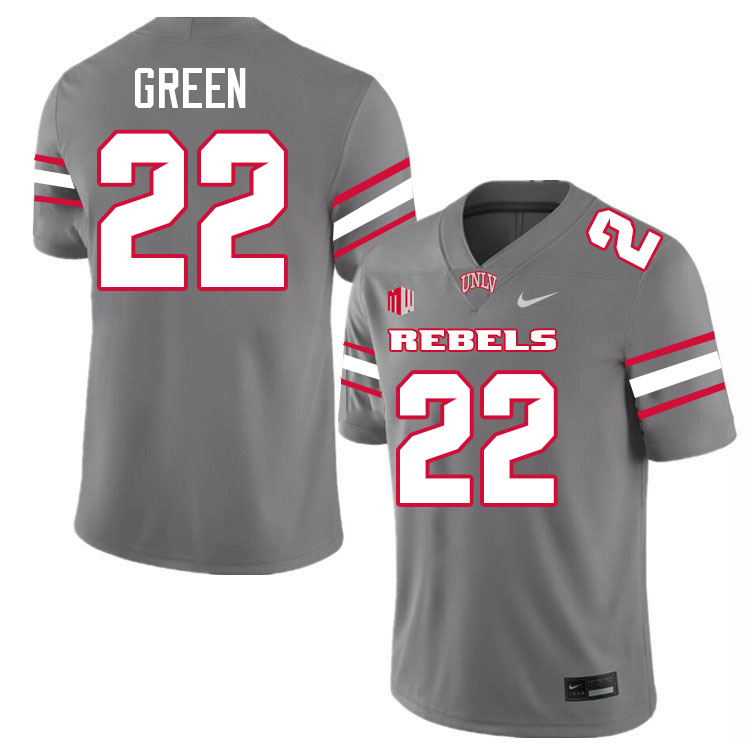 UNLV Rebels #22 Devin Green Jersey Football College Uniforms,Apparels-Grey